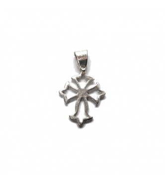 PE001578 Sterling Silver Pendant Small Cross Genuine Solid Hallmarked 925 Handmade